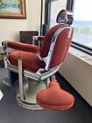Antique Barber Chair   Theo A Kochs  with Swivel Barber Seat  With Razor Strop  