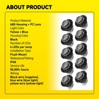 10pcs Led Marine Boat Lights Waterproof Cabin Deck Courtesy Light Amber Blue 12v