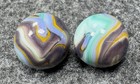 D a s  Heartland 1st Edition Marble Run - Pastel Swirls - Pair Are Mint