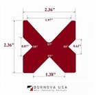 Press Brake Die 10  Long 2 36  Sq  V 1 97  1 38   87  And  63  Bornova Usa 