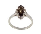 19thc Antique 1  ct Cairngorm Smoky Quartz sterling Ring  Scotland s National Gem