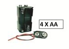 4 X Aa Battery Holder W  9 Volt Snap Holder   New 