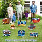 8 Pieces Happy Father s Day Yard Signs  Father s Day Outdoor Decorations With St