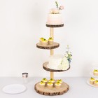 29  Tall 4 Natural Tier Rustic Wooden Cupcake Tower Stand Wedding Party Events