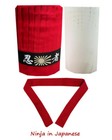 Hibachi Chef Tall Hat Japanese Headband Chef Necktie Plastic Tall Hat Holder New