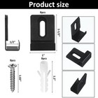 8pcs Metal Mirror Clips  Holder 1 2  Wide Channel  Heavy Black
