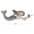 Rustic Wood Mermaid Decor Hanging Nautical Wall Decor  Wooden Mermaid Plaque    