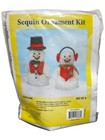 3 Sunrise Sequin Beaded Ornament Kits Snowmen Christmas Trees Mittens Makes 8