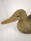 Vintage Duck Decoy Hand Carved Wood Glass Eyes Primitive Rustic Cabin Decor 16 