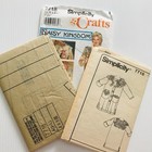 Simplicity Crafts Daisy Kingdom 7718 Knee Length Craft Coat Smock Apron S-l