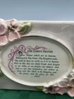 Flower Planter  the Lords Prayer  Ceramic Floral Vintage 4 5    Tall
