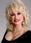 Dolly Parton Blond Mid-length Synthetic Capless Wigs For Older Women 14 Inches