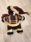 Dan Dee Christmas Black Teddy Bear Plush In Stocking Hat Coat Scarf Pants 11   