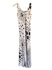 Vintage Women   s S Regular Black   White Polka Dot Sleeveless Maxi Dress