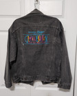 Gloria Estefan Vintage 1991 Into The Light Tour Black Denim Jacket M Lp Bacardi