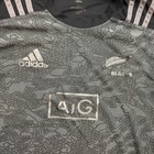 Adidas New Zealand All Blacks Rugby Jersey Large Black Gray Camo Performance Men