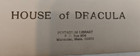 Antique House Of Dracula Poster Lobby Card Original Boris Karloff Halloween