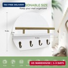 Key Holder Wall Mount Mail Organizer 4 Hook Semicircle Key Rack