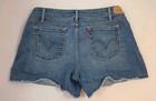 Levi s Denim Jean Shorts Raw Hem Size 10 Cutoff Womens Shorts