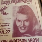 Lynn Anderson Show Poster Advertising  Framed Seattle Arena
