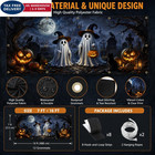 Wesogiha 7x16 Ft Halloween Garage Door Cover Ghost Decor Multicolor