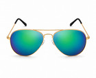 Men Women Aviator Sunglasses Uv400 Polarized Blue Mirror Lens Gold Metal Frame