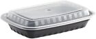 28oz Disposable Plastic Meal Prep Food Containers With Lids Microwavable