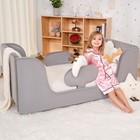 Naizea Toddler Bed Toddler Floor Bed Frame   Removable Guard Rails 2-7 Years Kid