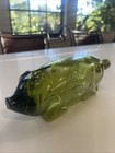 Vintage 1970s Suffolk Bitters Pig Bottle Green Glass Life Preserver