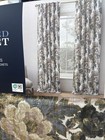  2  Curated Kravet Abstract Brown Beige Rod Pocket Back Tab Window Panel 96    New