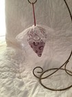 Strawberry Emery   Pincushion Pink Rose Wreaths Pin Dot Pattern Lace Cap  3-1 2   