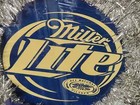 Miller Lite Christmas Wreath Sign Pub Tavern Mancave 22  Vtg Crushed - Flattened