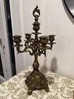 Pair Of Antique Baroque Bronze Candelabra
