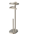 Delta Freestanding Toilet Paper Holder With Storage Shelf   Reserve Roll Holder