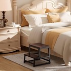 Sturdy Wooden Step Stool Non-slip  2 Step Bed Step Stool For Adults Heavy Duty