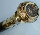 Victorian Handle Brass Wood Walking Stick Cane Antique Vintage Designer Gift