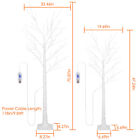 1 2m 1 8m Artificial  Lighted Birch Tree  Christmas White Birch Twig Tree Decors