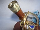 Vtg Kaleidoscope Wind-up Music Box Rotating Brass Stained Glass Works Love Story