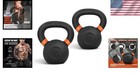 9-71lb Cast Iron Kettlebell  Powder Coated  Non-slip Handle