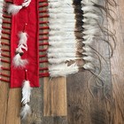 Handmade Native American Style Warbonnet Headdress Red Feather Beaded Decor