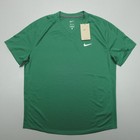 Nike Tennis Men s Size L V-neck T-shirt Green Dri-fit Performance Nwt Dh4934-342