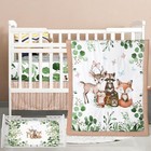 Jungle Animals Crib Bedding Set Quilt Fitted Sheet Crib Skirt Baby Nursery New