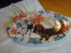 Anthropologie Mcclellan Kona   Whales French Bulldog Daschund Serving Platter 16