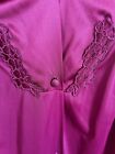 Vintage Vanity Fair Xl Peignoir Robe Satin Nylon Dressing Gown Nightgown Marron
