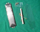 Silver Mezuzah W scroll Metal Jewish Judaica Hebrew Door Bless Free U s  Ship 
