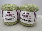 Aunt Lydia s Classic Cotton Crochet Thread Size 10 lot Of 2 wasabi 154 0397