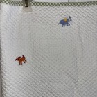 Pottery Barn Kids Bunny Gator Giraffe Clean Quilted Crib   Baby Blanket 35 x30 