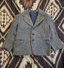 Vtg 1950s Toddler Wool Herringbone 2 Piece Suit Blazer   Cuffed Pants 3t 4t Euc