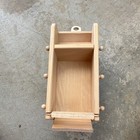 Wooden Pull-along Wagon Trailer Pull Toy W  Wheels Natural Wood