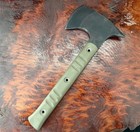 Ben Tendick Brt Bladeworks Peregrine Tomahawk Pack Axe  4140  Green G10  Kydex